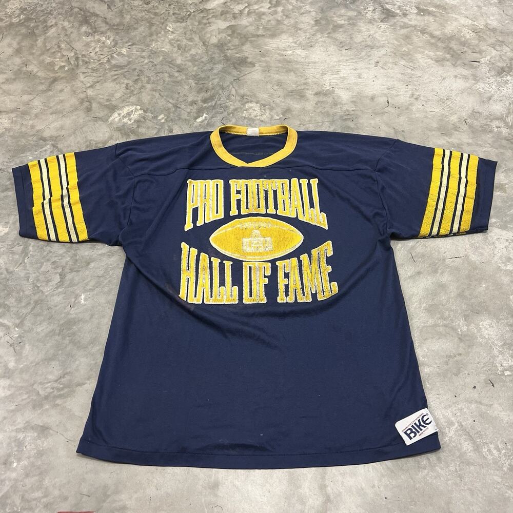RARE Vintage NFL Pro Football Hall of Fame Shirt XL Bike Single Stitch USA Blue